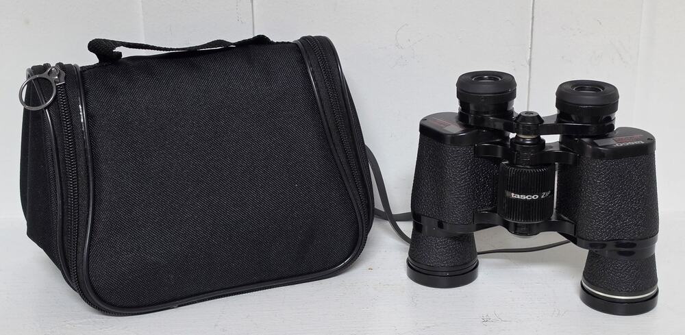 Vintage Tasco ZIP 7x35 Binoculars w/ Case & Strap – Fully Coated Optics
